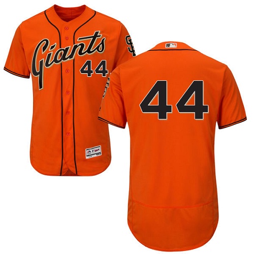 Giants #44 Willie McCovey Orange Flexbase Authentic Collection Stitched MLB Jersey